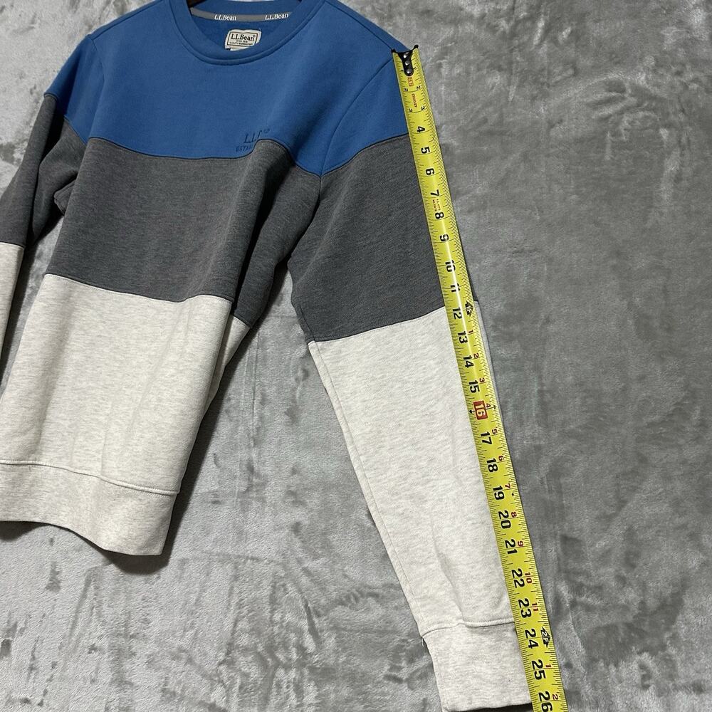 LL Bean 1912 Colorblock Sweatshirt Mens Size S Blue Preppy Timeless Ivy League - Picture 5 of 7